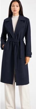 Theory Wide Lapel Trench Coat – Navy – Size Large – NWT – $645 Retail